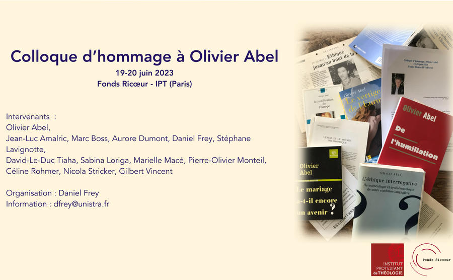 Colloque d'hommage à Olivier Abel