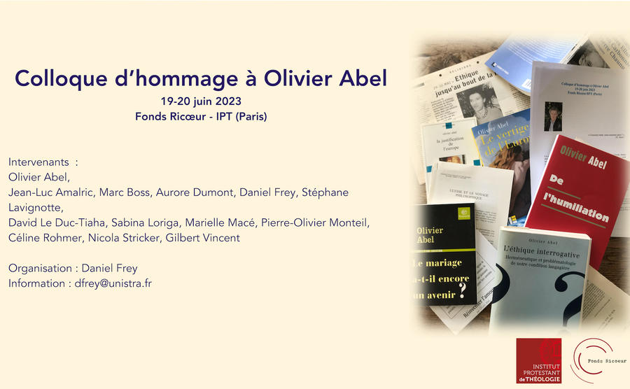 Colloque d’hommage à Olivier Abel